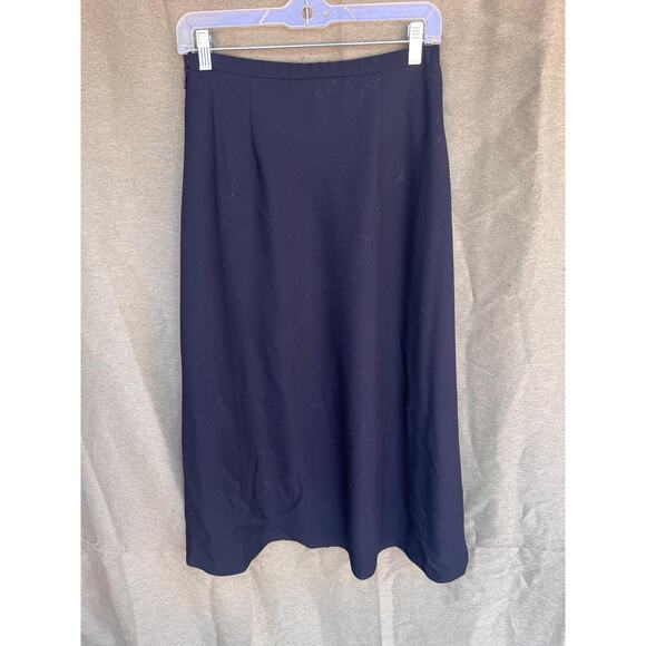 Vintage Talbots Petites Wool A-Line Skirt | Size 6 | Classic Black 100% Wool - Picture 3 of 10